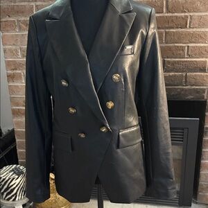 DKNY Black and Gold Chain Detail Blazer